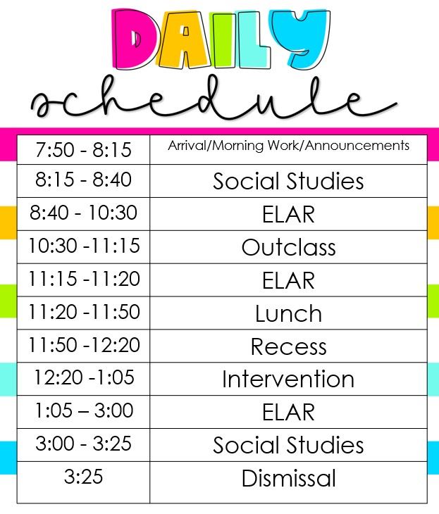 CLASS SCHEDULE